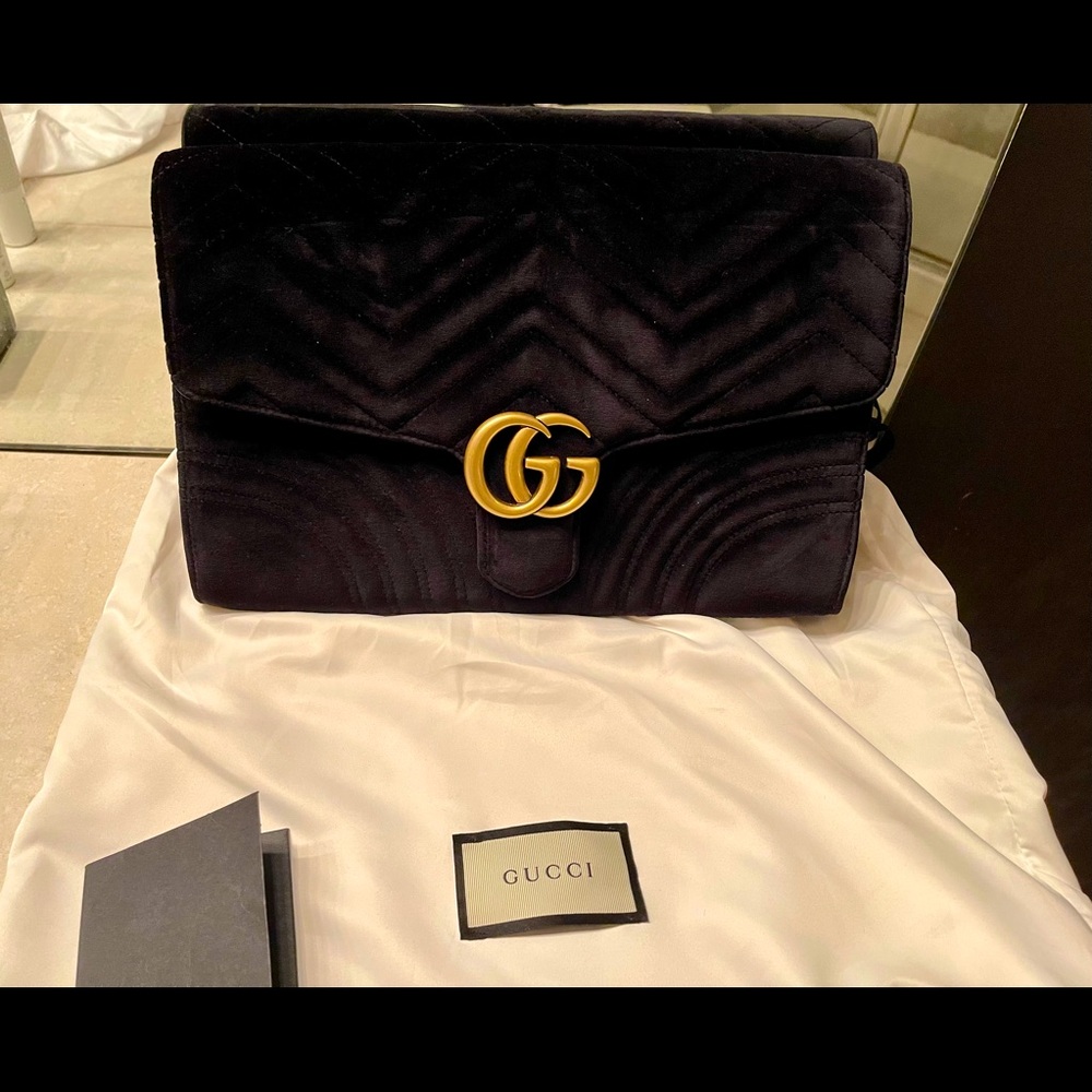 Gucci Marmont Velvet Bag Large